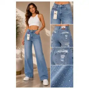 Pantalones pata ancha de mujer miniatura 5